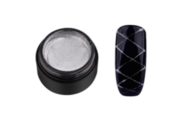 Gel De Unhas Para Desenhar Linhas E Pontos Pulling Silk Polish 5ml Cor Prata
