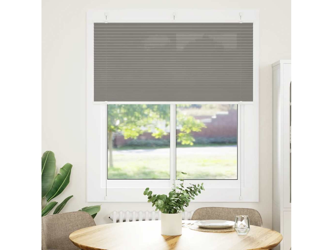 Vidaxl Antracite Plissada Cega 120x100 Cm Largura Tecido 119,4 Cm