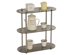 Prateleira De Mesa De Exibição Decorativa Simples 3 Camadas Destacável Desktop Organização Rack Para Quarto Banheiro Cinza