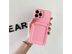Capa Para Iphone 17 Pro Max Rosa Sakura Com Porta-cartões, Cor Sólida, Compartimento Completo Para Cartões, Simples