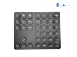 (preto) Teclado Numérico Bluetooth Recarregável Dupla, Mini Teclado Numérico, Bateria Integrada