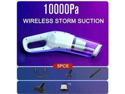 Aspirador De Pó Sem Fio Para Carro 10000pa, Sucção De Alta Potência De 120 W, Mini Aspirador De Pó Portátil Sem Fio Para Carro, C Aquaforge