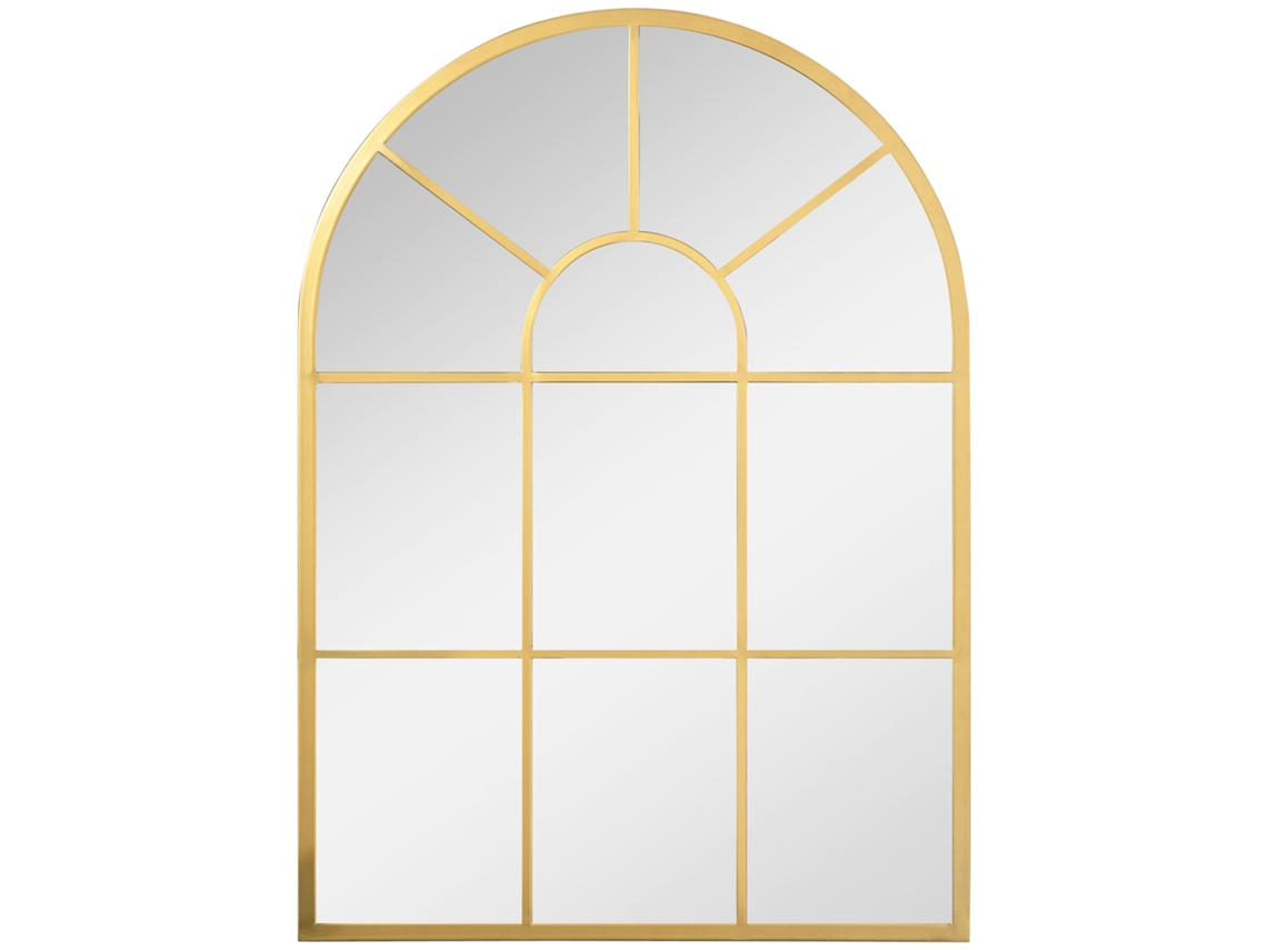 Espelho de Parede Metal e Vidro Cor Ouro 50x2x70 cm Homcom