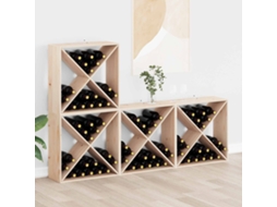 Vidaxl Escorredor De Vinho 4 Unid. Natural 62 X 25 X 62 Cm