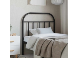 Vidaxl Cabeceira De Substituição 90 Cm Metal Preto