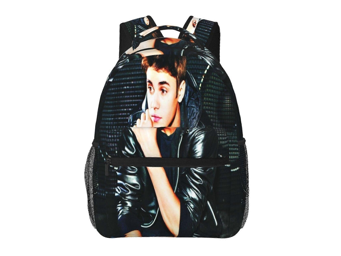 Mochila K34 Justin Bieber Para Estudantes, Durável E Leve, Com Alça De Ombro Impermeável E Respirável. Loja Olysi