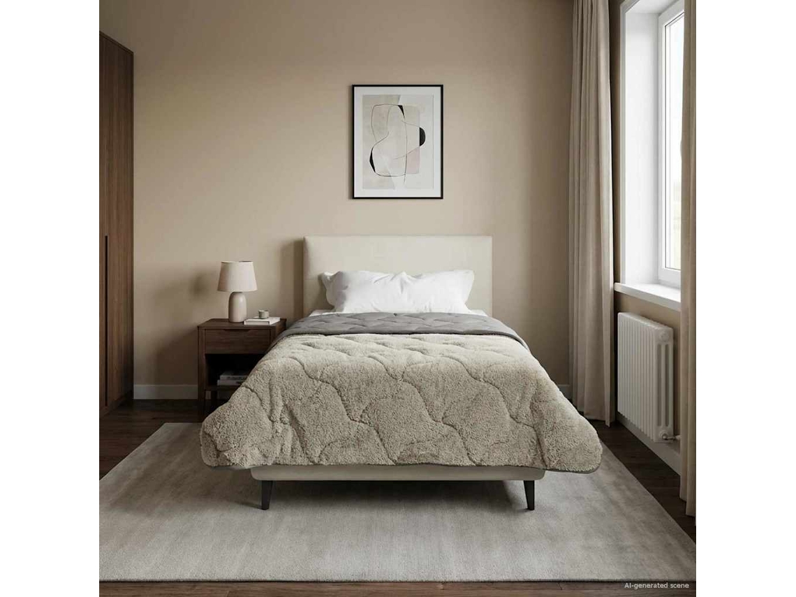 Vidaxl Edredom De Verão Simples Colchonete Cinzento-claro 155 X 220 Cm