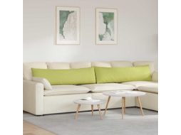 Vidaxl Travesseiros De Sofá 2 Unid. Tecido Verde Claro 145 X 40 Cm