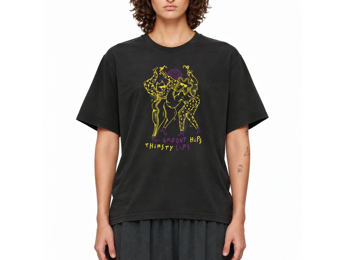 Rockinstone Groovy Lips Whomeetsreba T-shirt Unique Designer Style