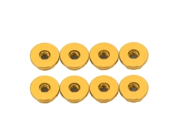8 Peças Porca Anti-solta M2 De Liga De Alumínio Com Revestimento De Nylon Para Scx24 Carro Rc 1/24 Dourado