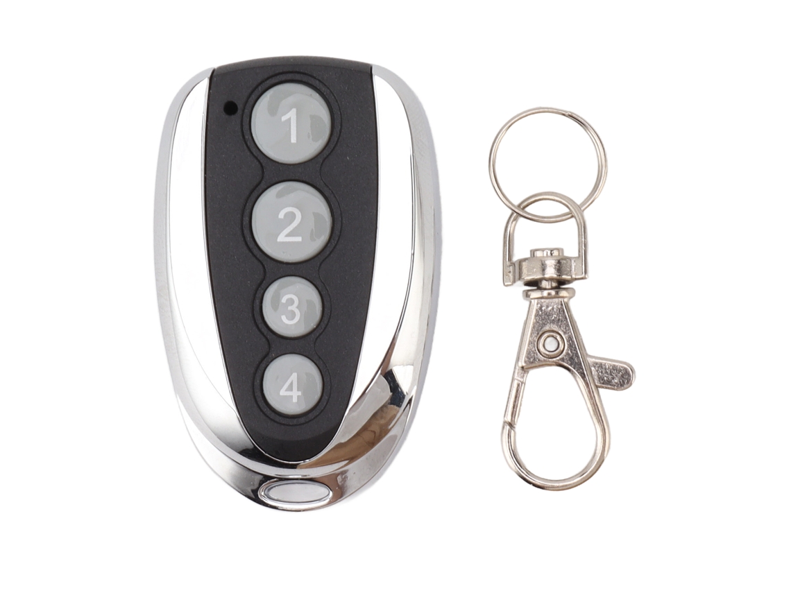 Controle Remoto Primerox para abridor de porta de garagem com 4 botões e portachaves