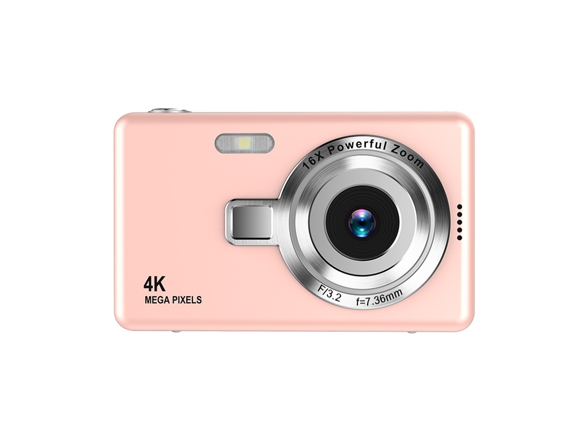 Câmara Digital Tela Lcd De 2,4 Polegadas Com Zoom De 16x E Resolução Hd 1080p (rosa - Cartão De 64 Gb) Cuich