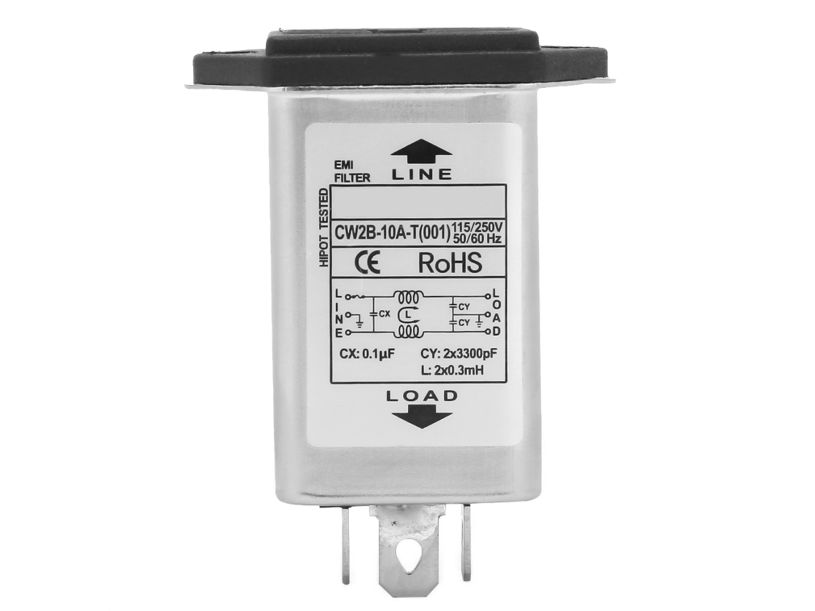 Filtro de potência EMI CW2B 10A T com soquete de fusível, 2 em 1, segurança simples 125/ | S/MARCA