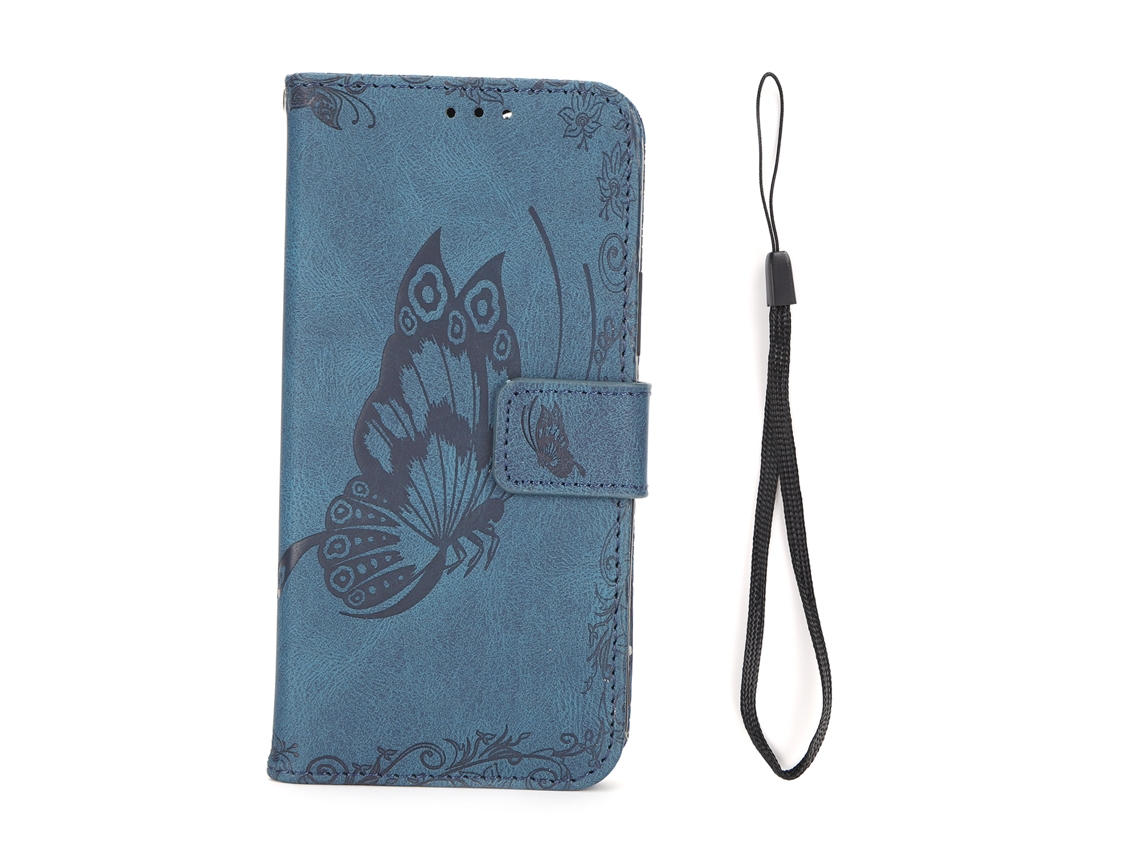 Capa de Telefone para iPhone 12 Pro Azul com Slot para Cartão EOOCOO