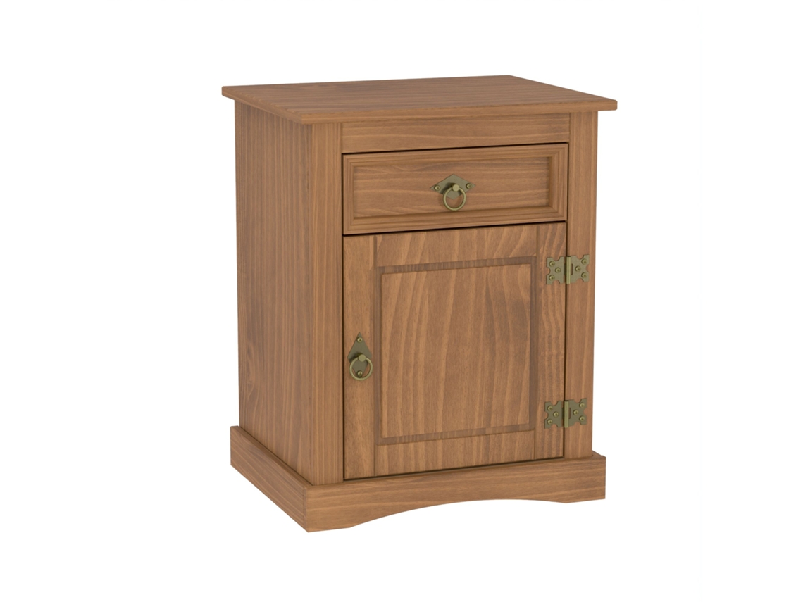 Mesa de Cabeceira Porta Gaveta Rústico VENPRODIN Verde (60x48x38)