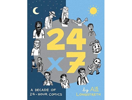 Livro 24x7 A Decade of 24Hour Comics de Alec Longstreth (Inglês)