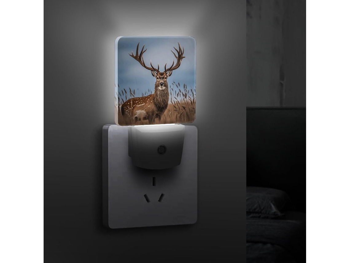 Luminária noturna de caça para uso externo com luz LED e sensor crepuscular, luzes noturnas decorativas eficientes para o quarto.