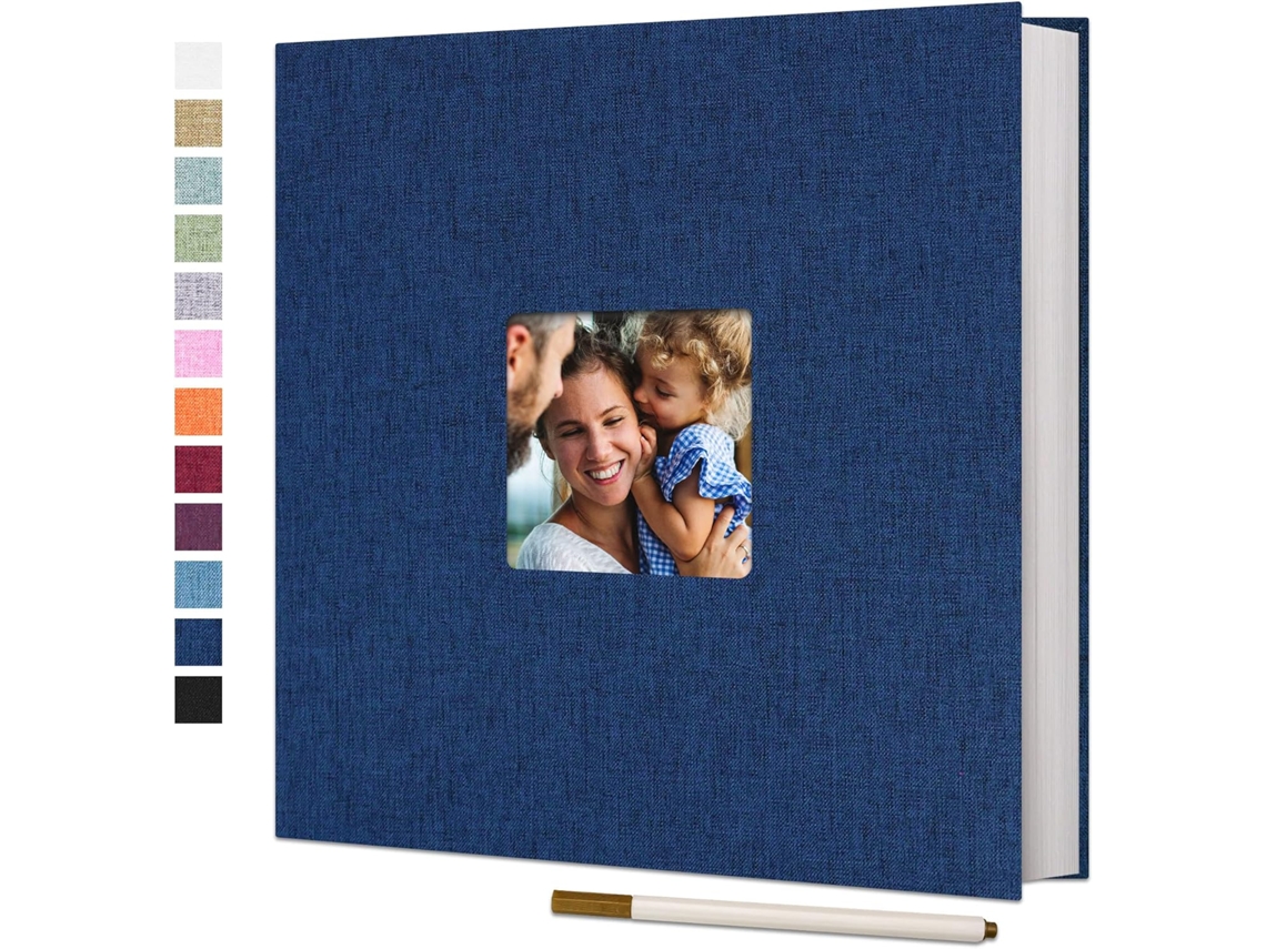 Álbum de Fotos Grande Autoadesivo para Fotos 4x6 e 8x10, Álbum de Recortes Faça Você Mesmo, 40 Páginas em Branco com Caneta Metálica BRILVIBERA