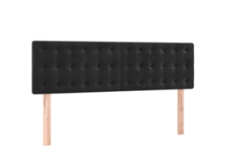 Cabeceira de Cama 2 Pcs Veludo 72x5x78/88 Cm Preto MAISON EXCLUSIVE