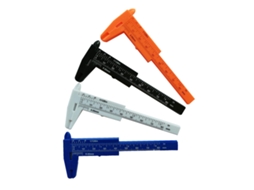 Paquímetro Vernier Mini De Plástico Preto 0-80mm Com Dupla Medição