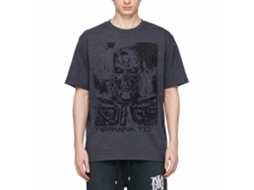 Rockinstone Terminator Black And Blu Heather Navy Adult T-shirt Size:xxl