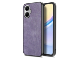 Capa Traseira De Couro Retrô Fina À Prova De Choque Tkdaddy Para Xiaomi Redmi Turbo 4 Pro 5g, Roxa