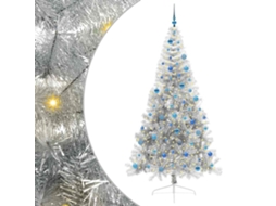 Conjunto 1 Decoração De Árvore De Natal Vidaxl Prateado Pvc (240 Cm)