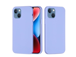 Capa De Silicone Para Iphone 15 - Cor Sólida, Proteção Fina E Antiaderente - Roxa