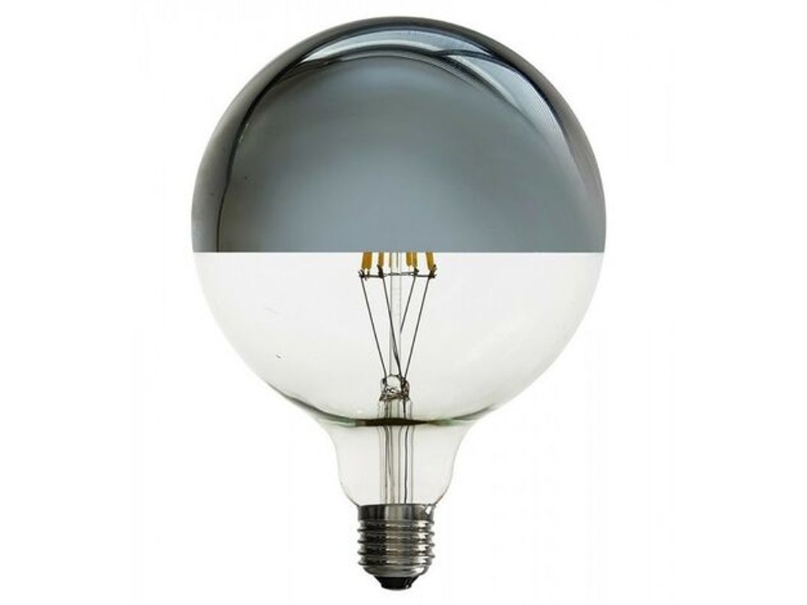 Lâmpada Led E27 4w G125 Filamento Espelho Branco Quente Extra 2700k 5000h