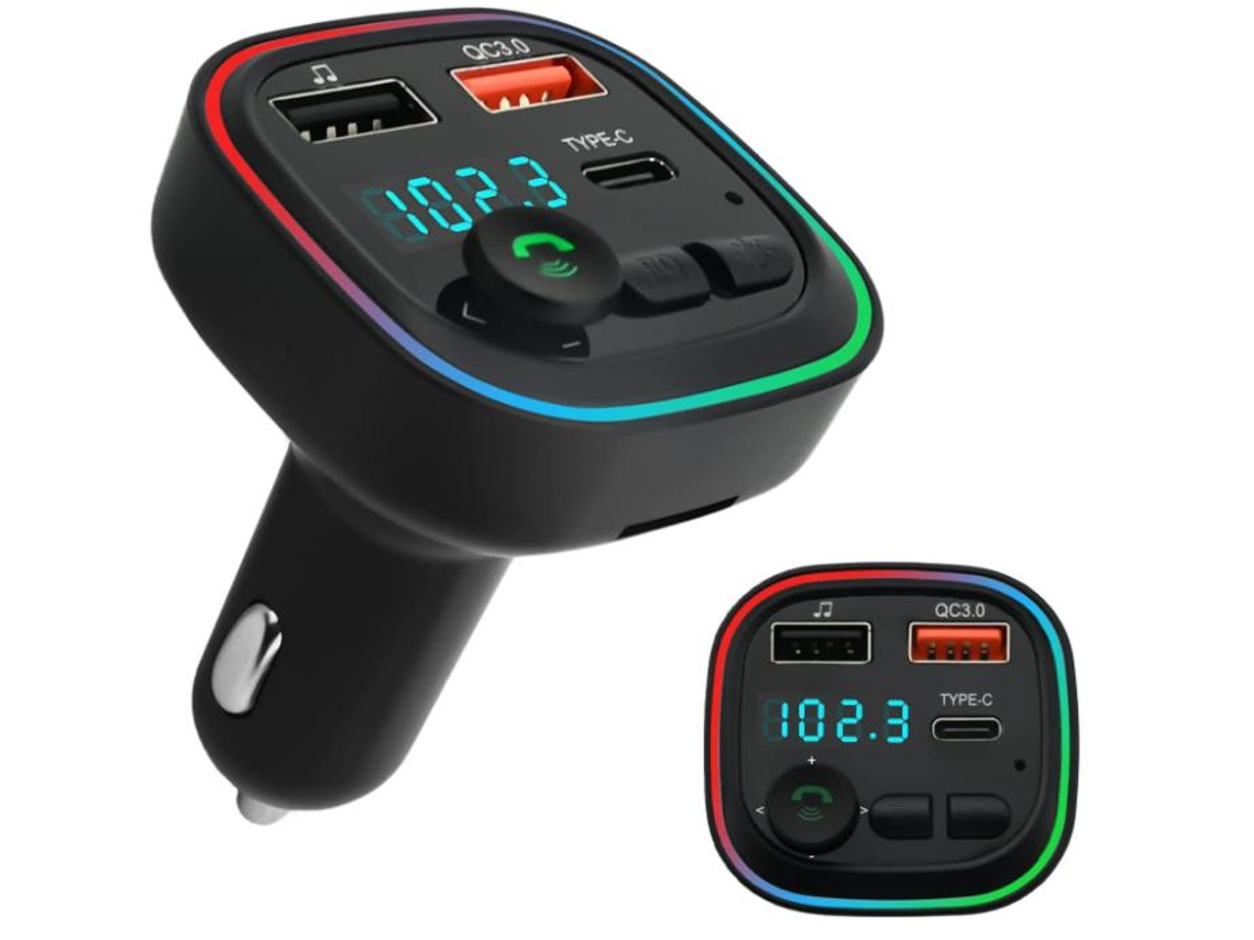 Transmissor Fm Bluetooth Yizhood Yj 4020 Tf/usb Microfone Preto