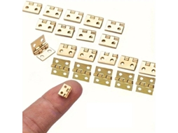 Conjunto De 10 Mini Dobradiças Metal Para Móveis E Armários Em Miniatura Na Escala 1 12