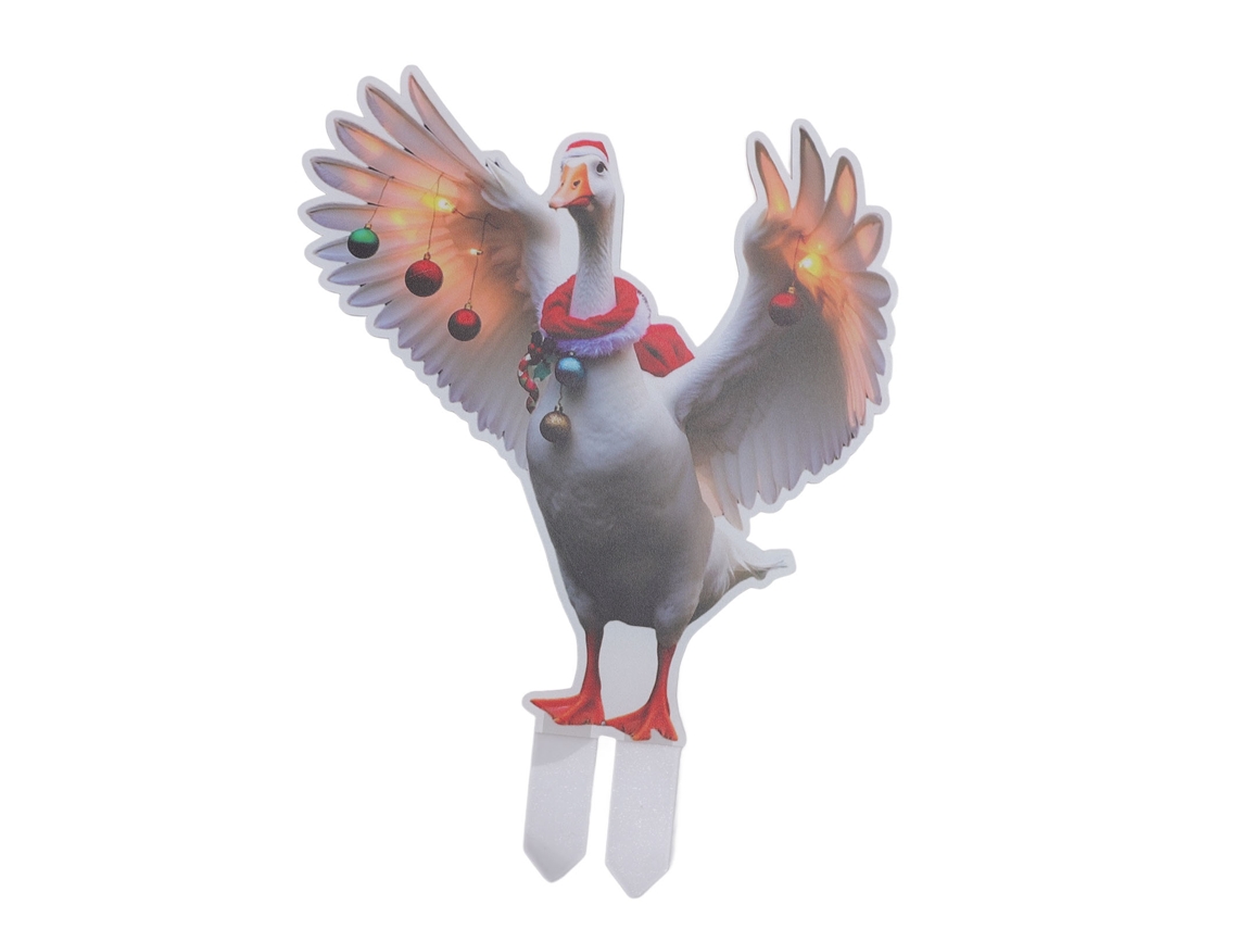 Placa Jardim Natal Pato Design Duplo Dcy013
