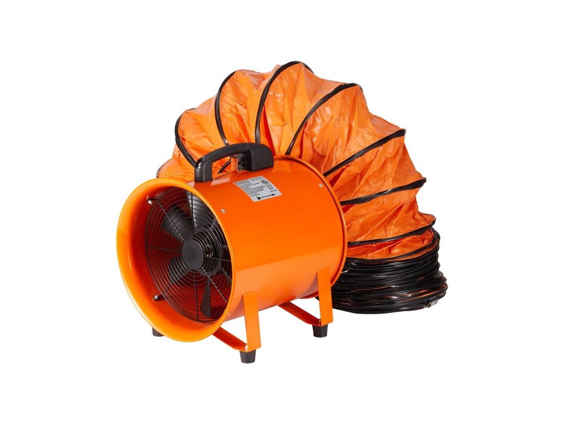 Ventilador Industrial 367w Com Tubo De 10m E Coifa De Alto Fluxo Tekmaquinas