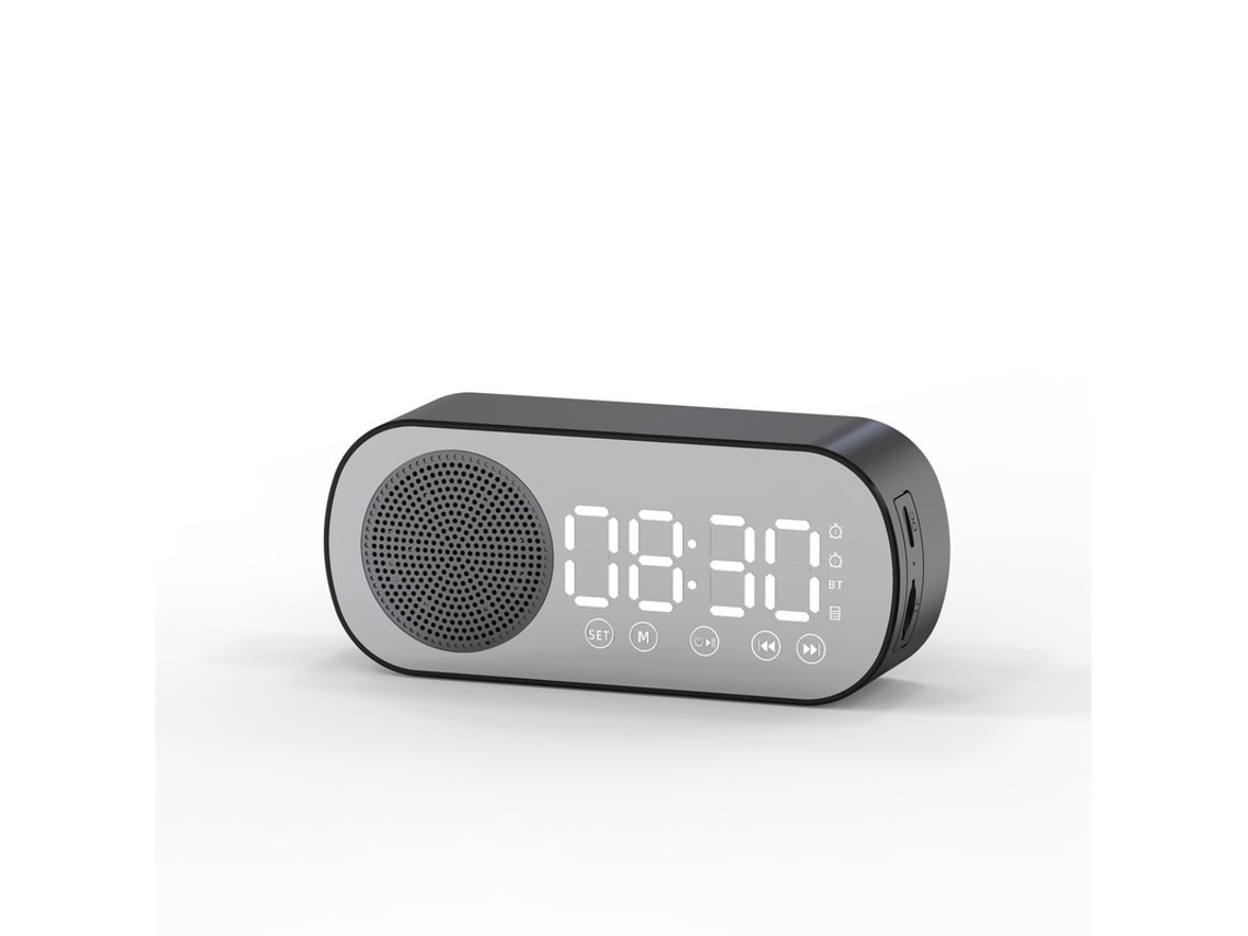 Reloj Despertador Con Altavoz Inteligente - Negro