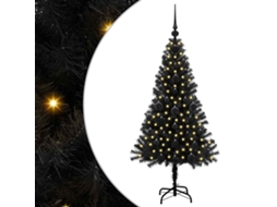Conjunto 1 Árvore De Natal Vidaxl Preto Pvc (120 Cm)