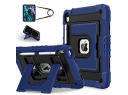Capa Para Tablet Lurelia, Compatível Com Ipad 10ª/11ª Geração A16, Azul Marinho, Silicone, Função Sono, Proteção Antiquedas