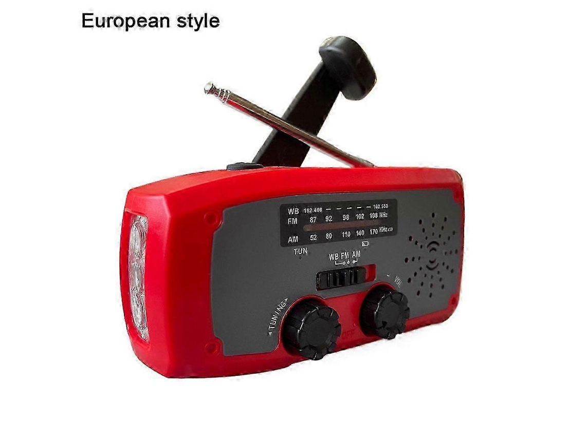 Rádio De Emergência Com Energia Solar, Rádio Com Manivela, Dínamo Gerador De 5000mah, Peça Para Celular, Estilo Europeu Szrh A B Brilvibera