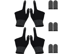 Nuobesty 2-pares De Luvas Ultrafinas Para Jogos Com Telas Sensíveis Ao Toque, Protetores De Dedos Confortáveis E