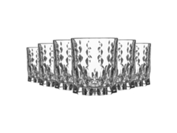 Conjunto De Copos De Whisky Marilyn De Cristal Rcr De 6 Peças Copos De Coquetel De Vidro Cortado Moderno 337ml