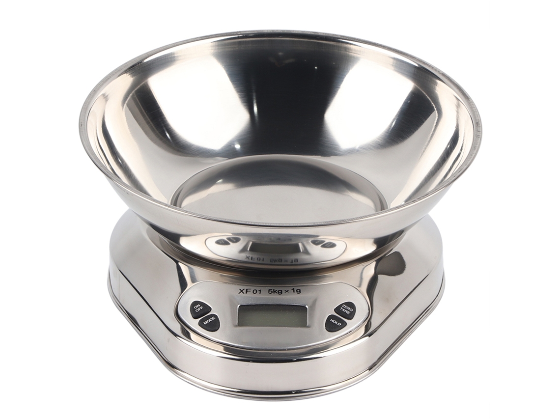 Lurelia Balança De Cozinha, 5 Kg, 1 G, Lcd, Aço Inoxidável