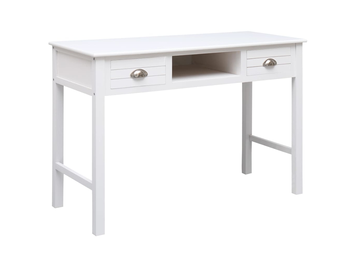 Vidaxl Secretária 110x45x76 Cm Madeira Branco