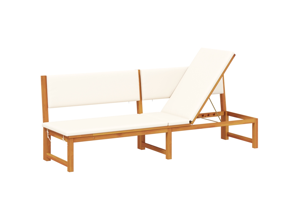 Conjunto 1 Assentos Exteriores Vidaxl Castanho Madeira De Acácia Maciça (200 X 57 X 75cm)