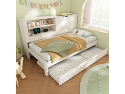 Sofá Cama Individual 90×200 Cm Extra Cama Armazenamento Usb/usb-c Sem Colchão