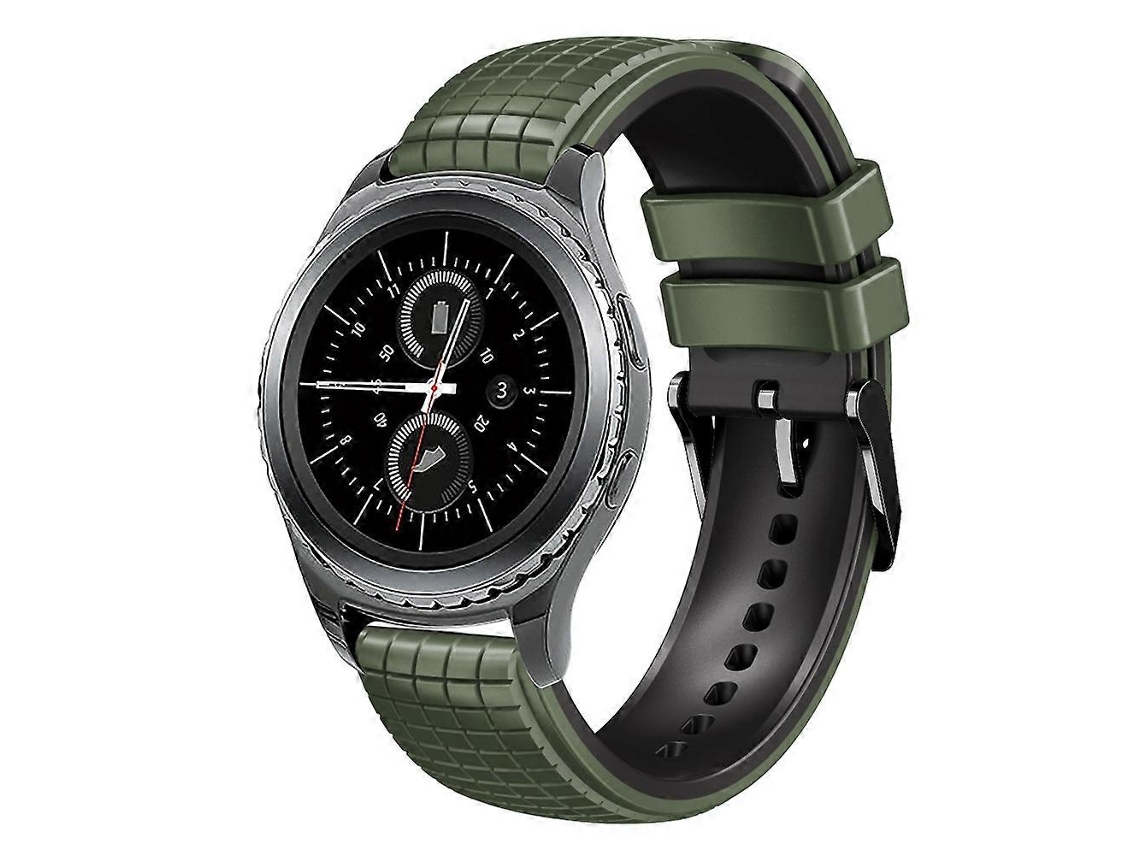Pulseira De Silicone Bicolor Com Malha De 20 Mm