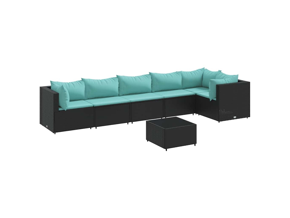 Garden Lounge Set, Garden Lounge Sets Vidaxl Preto Rattan / Vime (n/a)