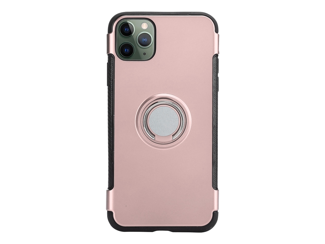 Capinha 2 em 1 Anel LAXISCREED para Iphone 11 Pro Max Dourado Rosa