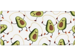 Mousepad Grande para Computador com Estampa de Abacates Fofos, Base Borracha Antiderrapante, 40 X 90 Cm