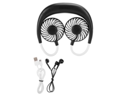 V Entilador De Pescoço (bateria Portátil, Alto-falante Bluetooth)