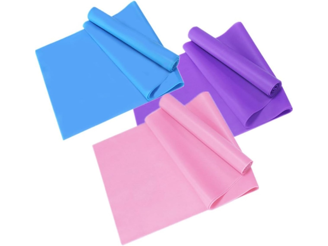 Kit Com 3 Faixas Elásticas De Resistência Para Yoga, Ideais Aumentar A Flexibilidade E Facilitar Execução