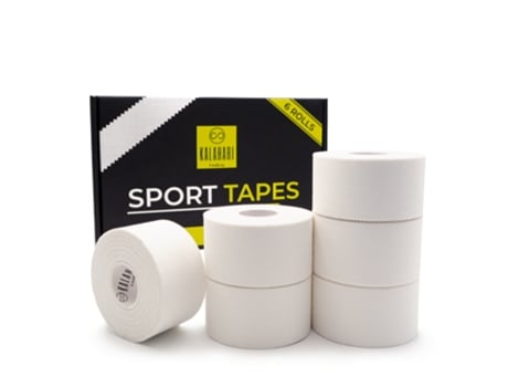 Kalahari 6 X Fita Esportiva Branca - Extra Comprimento 3,8Cm X 13,7M – Fita Adesiva - Bandagem Funcional Para Crossfit, Escalada, Vôlei, Boxe, Dedos –